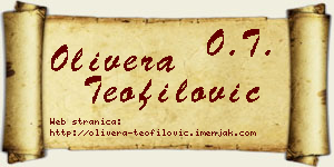 Olivera Teofilović vizit kartica